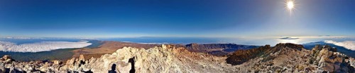 360 degree panorama from the peak of the Teide vulcano on Tenerife