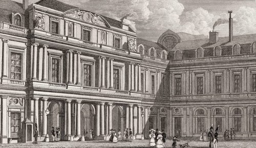 Palais du Duc D'Orleans, Paris, antique steel engraved print, 1831