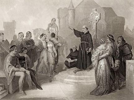Pope preaching the Crusade, 11th Century