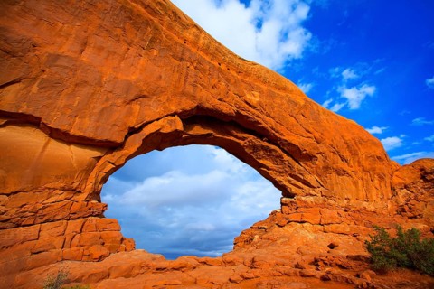 Arches National Park North Window section in Moab Utah USA