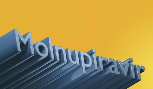 Poltava, Ukraine - 19 October 2021 Molnupiravir pills, treatment of covid. Coronavirus medication,