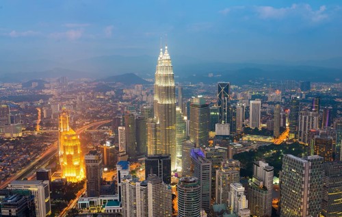 Kuala Lumpur skyline at night