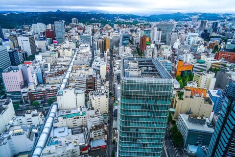 Sendai skyline (from AER Lookout). Shooting Location: Sendai, Miyagi Prefecture