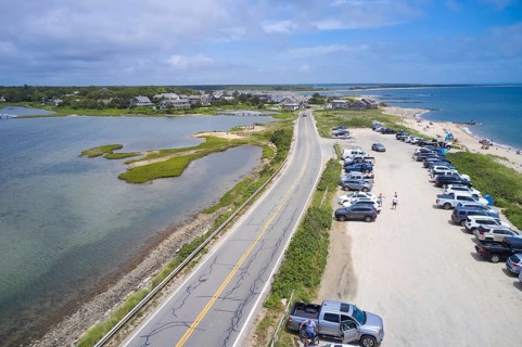 Menauhant beach near Bourne's pond on Cape Cod, Massachusetts, East Falmouth, USA, North America