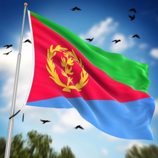 Flag of Eritrea, This is a computer generated and 3d rendered image