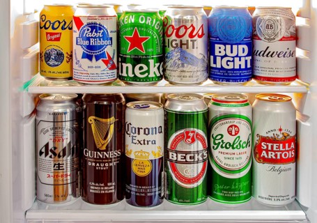 Calgary, Alberta, Canada. Jun 9 2020. Various beer cans of craft beers, domestic and imported beers