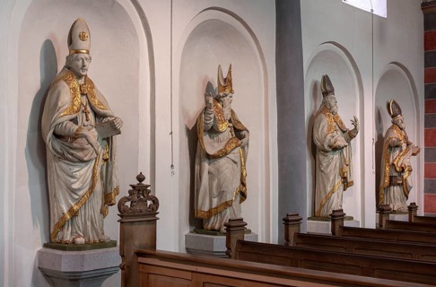 Brauweiler near Pulheim, St Nicholas Abbey Church, bishops in the south aisle