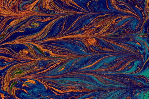 Abstract creative marble pattern texture. Traditional art of Ebru marbling