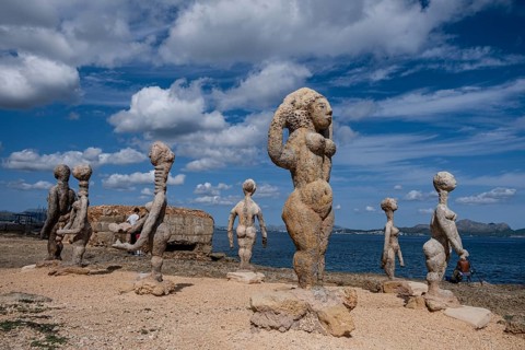 The Desire, sculpture by Joan Bennàssar, Can Picafort, municipality of Santa Margalida, Mallorca,