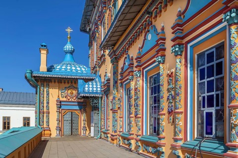 Peter and Paul Cathedral in Kazan city center, Russia, Europe