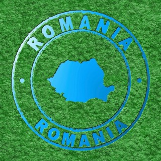 Map of Romania, Forest with Water Map, CO2 Reduction