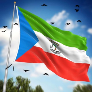 Flag of Equatorial Guinea, This is a computer generated and 3d rendered image