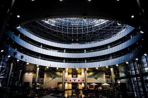 Modern architecture (telecom center). Shooting Location: Koto -ku, Tokyo