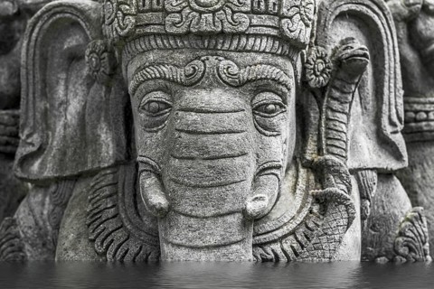 Buddha elephant in the park