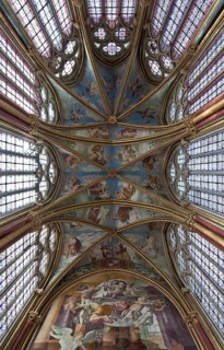 Fontaine-Chaalis, Royal Abbey of Chaalis, Chapelle Ste-Marie de l'Abbé, vault, west wall and vault