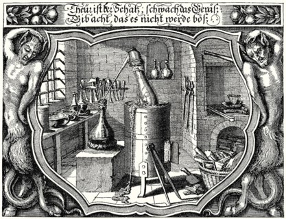Chemical laboratory of Michael Küssel, Holy-Epistolic report by Johann Michael Dilherr, 1663