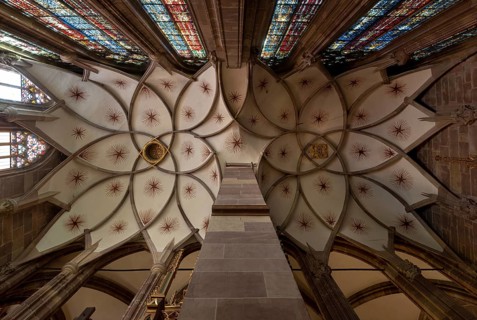 Strasbourg Cathedral, Cathédrale Notre-Dame de Strasbourg, ribbed vault of St Catherine's Chapel
