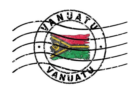 Vanuatu Passport Stamp Flag Travel Document Symbol