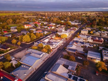 Autumn sunset around the rural country town of Penola in the Coonawarra wine region in South