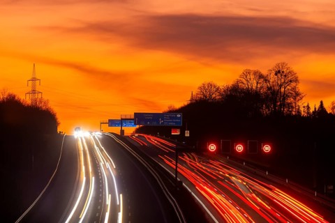 BAB A4 motorway near Dresden, Dresden, Saxony, Germany, Europe
