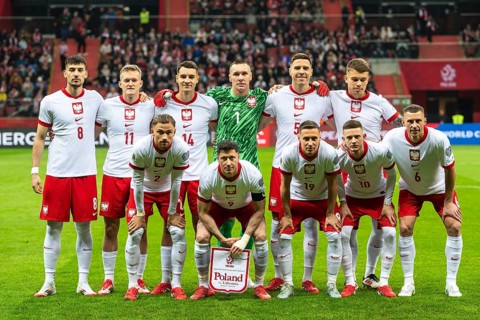 WARSAW, POLAND - MARCH 21, 2025: Qualifications for FIFA World Championship 2026. Match Poland -