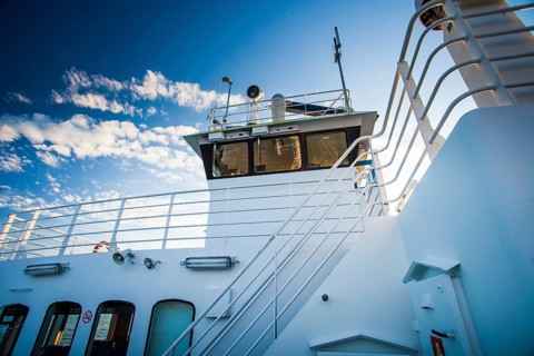 Bridge on a ferry