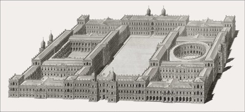 The Charing Cross Side of Old Whitehall Palace, Westminster, London, England, 1749