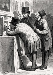 L'Hotel des ventes: L'Amateur, The auction house the amateur, by Honoré Daumier
