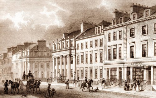 East Side of St Andrew's Square, Edinburgh, Scotland, 19th century, from Modern Athens by Th. H.