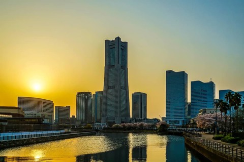 Yokohama city and Sunset Scenes. Shooting Location: Yokohama-city kanagawa prefecture