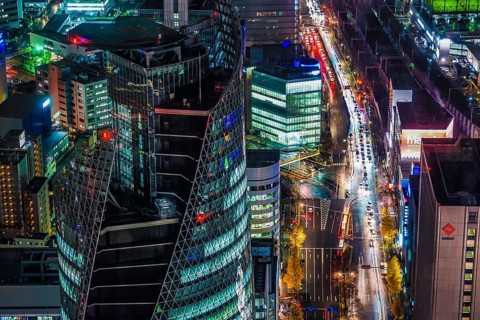 Nagoya night view (from Sky Promenade). Shooting Location: Aichi Prefecture, Nagoya City