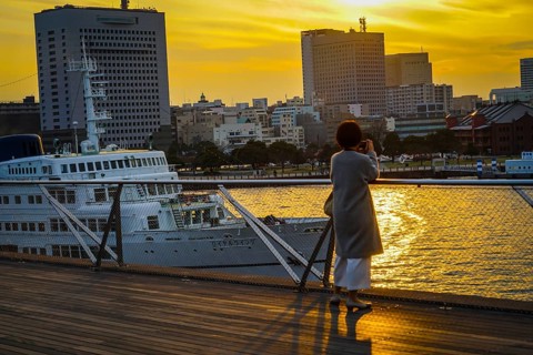 Evening of Minato Mirai. Shooting Location: Yokohama-city kanagawa prefecture