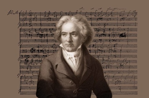 Hand-written musical notation, love song, Zärtliche Liebe, 1795, Ludwig van Beethoven, 1770 -1827,