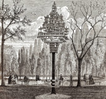 Vogelhaus, Madison Square Park, New York City, Manhattan, 19. Jahrhundert