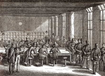 Altes Generalpostamt, Paris, Frankreich, 19. Jahrhundert