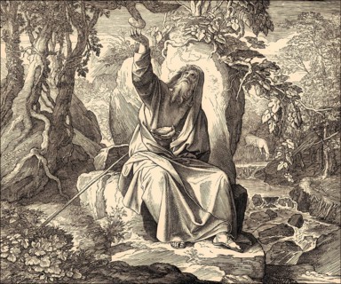 Ravens Feed Elijah, Old Testament, by Julius Schnorr von Carolsfeld