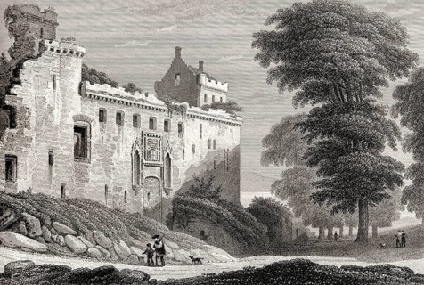 The ruins of Linlithgow Palace, Linlithgow, West Lothian, Scotland, 19th century, from Modern