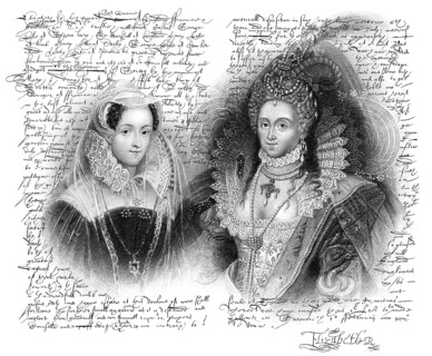 Faksimile des Hinrichtungsbefehls für Maria Stuart, Königin der Schotten, verfasst von Elisabeth I.