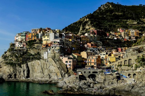 View of riomaggiore in cinque terre italy, photo