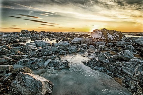 Sunrise at Ytri Tunga Beach, Snäfellsness Peninsula, Iceland, Europe