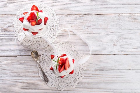 Strawberry with cream