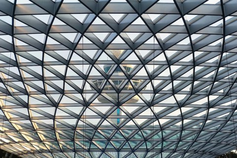 28.04.2019, Singapore, Republic of Singapore, Asia, View from the new Jewel Terminal to the control