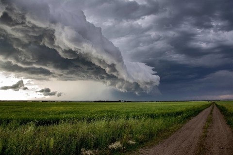 Prairie Storm Clouds Canada Saskatchewan Dramatic Summer