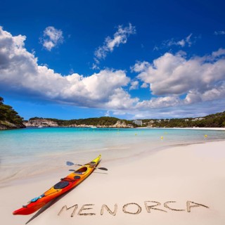 Menorca Cala Galdana Beach in Ciutadella at Balearic islands
