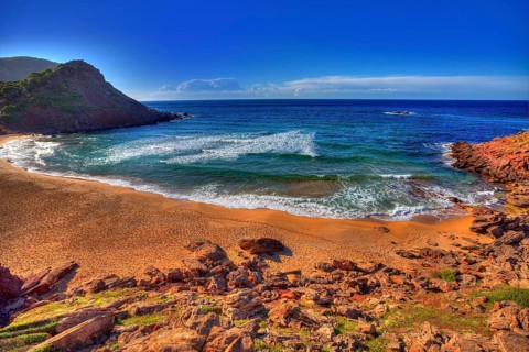 Cala Pilar beach in Menorca Alfuri de Dalt at Balearic Islands of Spain