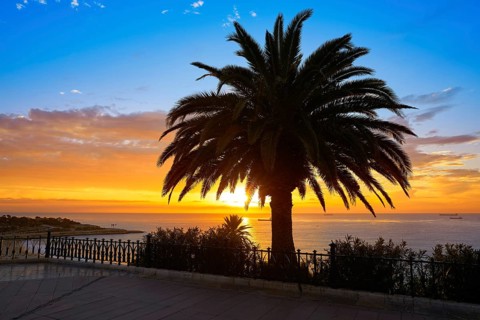 Tarragona Balcony of Europe at sunrise in Catalonia