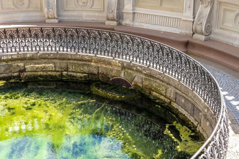 An image of the Danube spring in Donaueschingen Germany