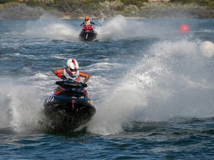 Olbia, Italy - September 16 - 20192 Aquabike world Championship gran prix of Italy
