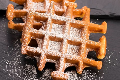 Waffles with sugar