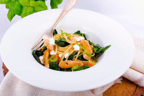 Chicken spinach pasta